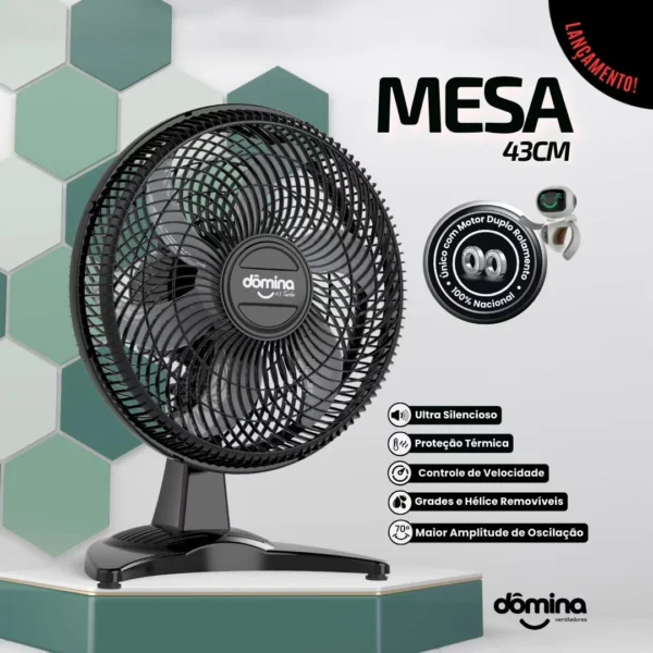 Ventilador de Mesa Domina 43cm Titanium 140W 127V - Image 3