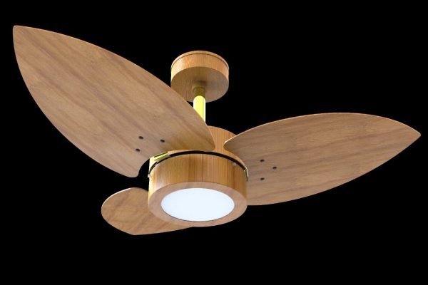 Ventilador De Teto Infinity 1061 Lotus LED 3000K Madeira 03 Pás Freijó 127V - Imagem 3
