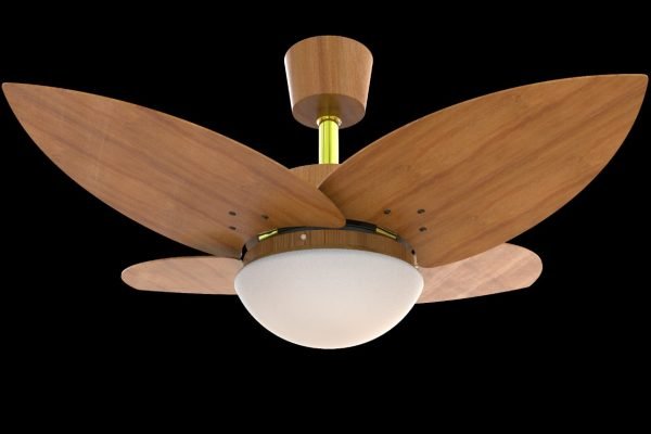 Ventilador De Teto Infinity 1060 Lotus Madeira 04 Pás Freijó 127V
