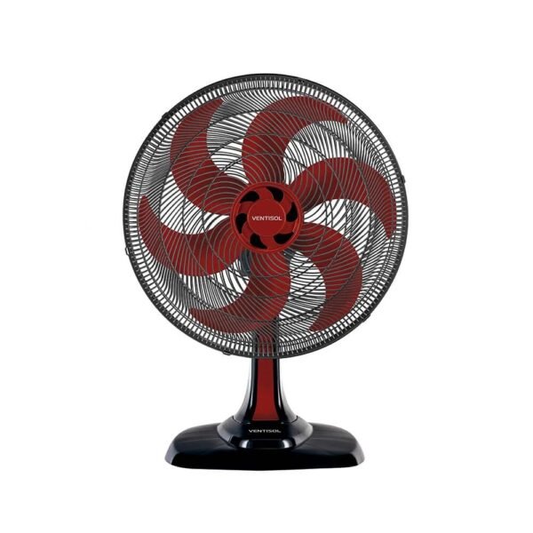 Ventilador de Mesa Ventisol Turbo 50cm Preto/Vermelho 127V