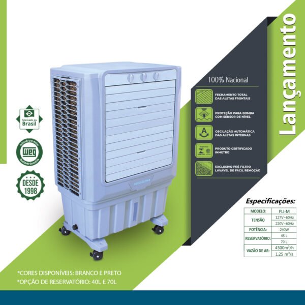 Climatizador Polo Clima 45 Litros Cinza 240W 127V - Imagem 2