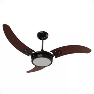 Ventilador de Teto Infinity Soft 2002 Preto/Tabaco Led 18W 6000K 127V