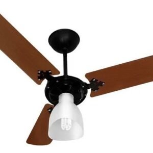 Ventilador de Teto Super Delta Preto/Mogno 3 Pás 127V