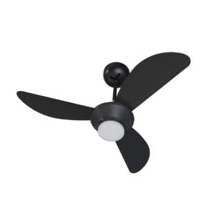 Ventilador de Teto Ventisol Mistral Preto LED 18W CR Inverter Bivolt