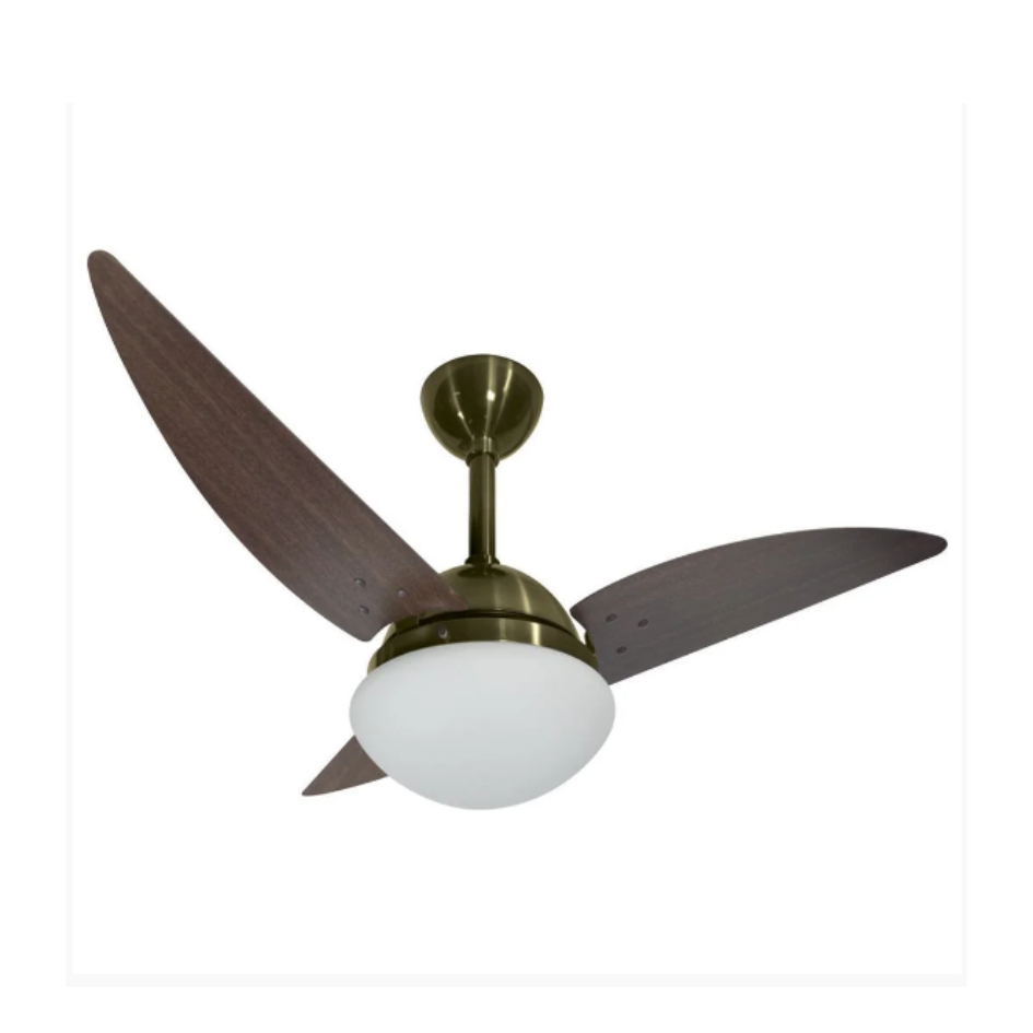 Ventilador de Teto Infinity Classic 1040 Verde Fumê 3 Pás LED 127V - Imagem 2