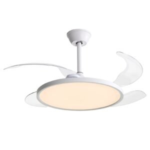Ventilador de Teto Aliseu Lotus Retrátil C/R LED 30W Bivolt Branco