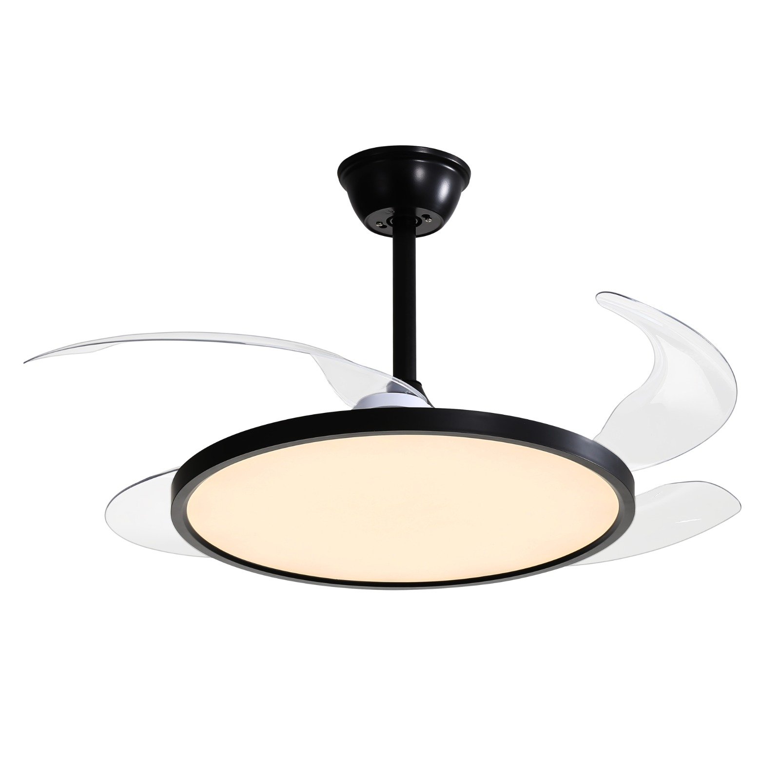 Ventilador de Teto Aliseu Lotus Retrátil C/R LED 30W Bivolt Preto