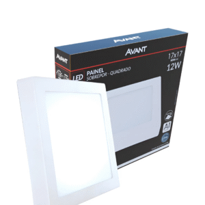 PAINEL LED 12W SOBREPOR QUADRADO 6500K AVANT