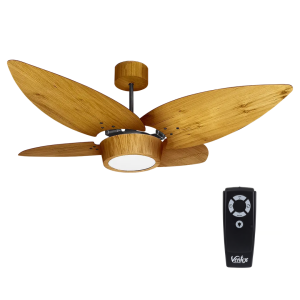 Ventilador de Teto Ventex Jeri Preto/Freijó Led 18W 4000K Controle Remoto (1400)