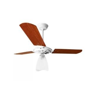 Ventilador de Teto Ventex Yris Branco Pás Mogno 127V