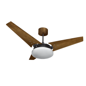 Ventilador de Teto Ventex Nunes Preto/Imbuia Led 18w 3000K C/ Controle Remoto 127V