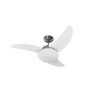 Ventilador de Teto Tron Solano Aço Escovado 3 Pás Branca 127V