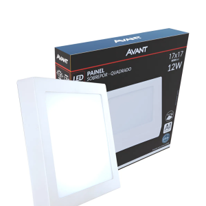 PAINEL LED 12W SOBREPOR QUADRADO 6000K AVANT