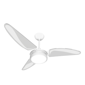 Ventilador de Teto Ventex Laura Branco/Transparente Led 6500K 127V