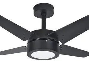 Ventilador De Teto Infinity 1054 Linea Preto Texturizado LED 3000K 127V