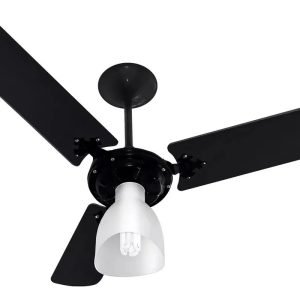 Ventilador de Teto Super Delta Preto/Preto 3 Pás 127V