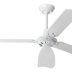 Ventilador de Teto Loren Sid Diplo Lumi M3 Branco Pás Branca 127V
