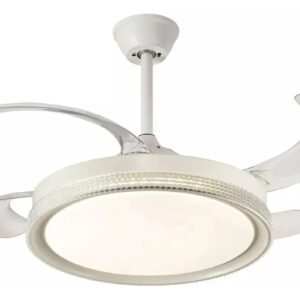 Ventilador de Teto Retrátil Chase Cristal 500MM 1070MM 36W Controle Remoto