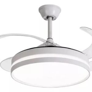 Ventilador de Teto Retrátil Isis Branco Led 30W Controle Remoto