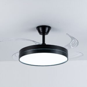 Ventilador de Teto New Isis Preto 500mm 1070mm 36W Controle Remoto