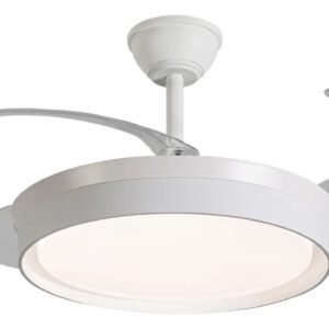 Ventilador de Teto Retrátil Chase Branco 500MM 1070MM 36W Controle Remoto
