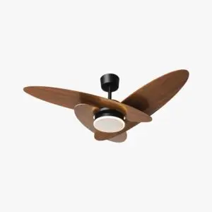 Ventilador de Teto Tron Nija Preto Fosco 3P Verniz 127V