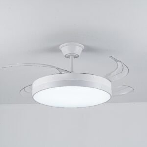 Ventilador de Teto Retrátil New Isis Branco Led Controle Remoto