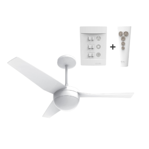 Ventilador Aliseu Jet Plus Controle Remoto + Chave Parede Branco 127V