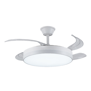 Ventilador de Teto Retrátil New Isis Branco Led Controle Remoto