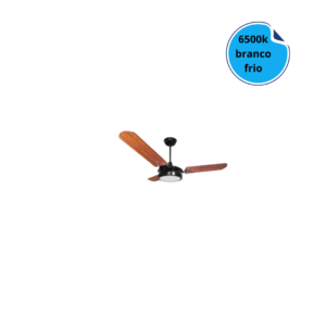 Ventilador de Teto Ventex Valen Preto/Mog LED 6500K 127V