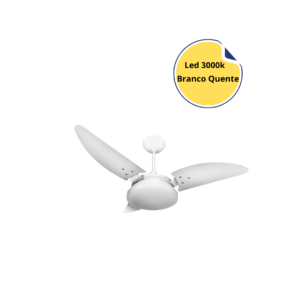 Ventilador De Teto Ventex Nina Branco/Br Led 18W 3000K 127V