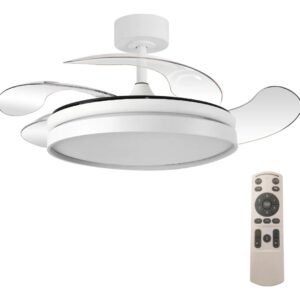 Ventilador de Teto Retrátil Riviera Branco 96W Bivolt Controle Remoto
