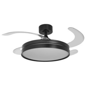 Ventilador de Teto Retrátil Riviera Preto 96W Bivolt Controle Remoto