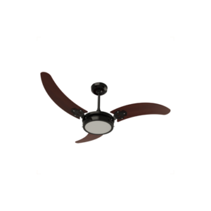 Ventilador de Teto Infinity Soft 2002 Preto Led 18W 6500K 3pás Mdf Tabaco127V