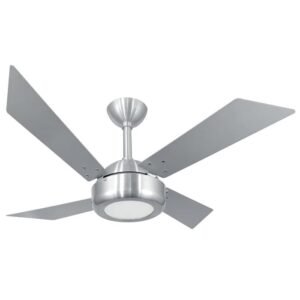 Ventilador de Teto Infinity Tek Premium 1043 Escovado Pás Prata LED 6000K 127V