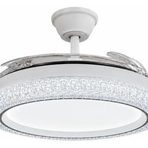 Ventilador de Teto Retrátil Vany Led 50w Cristal Bivolt